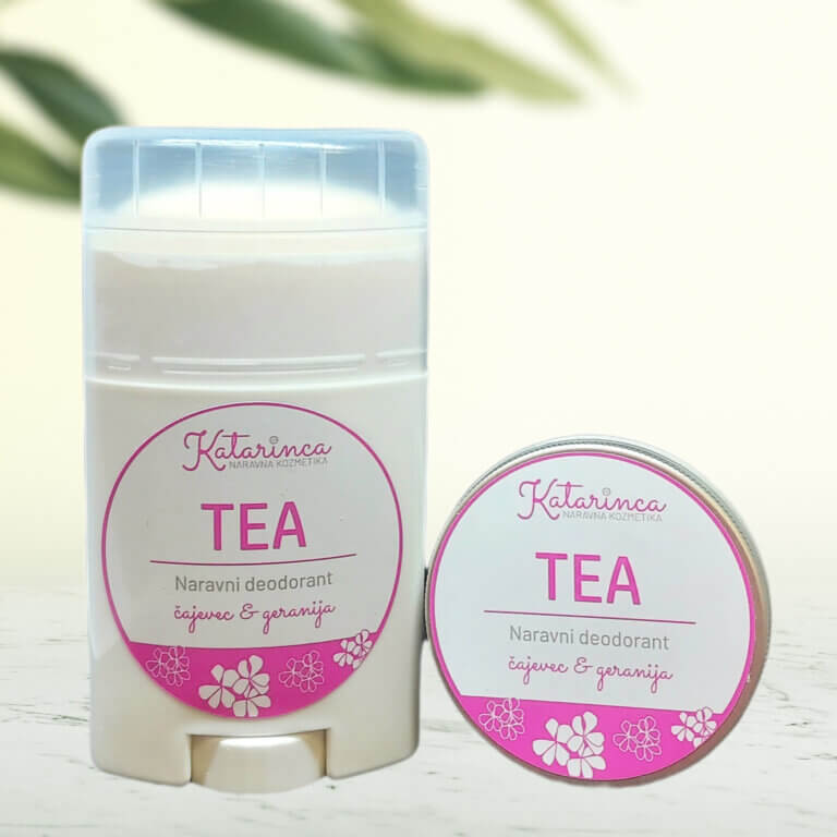 Katarinca slovenska naravna kozmetika naravni deodorant čajevec geranija
