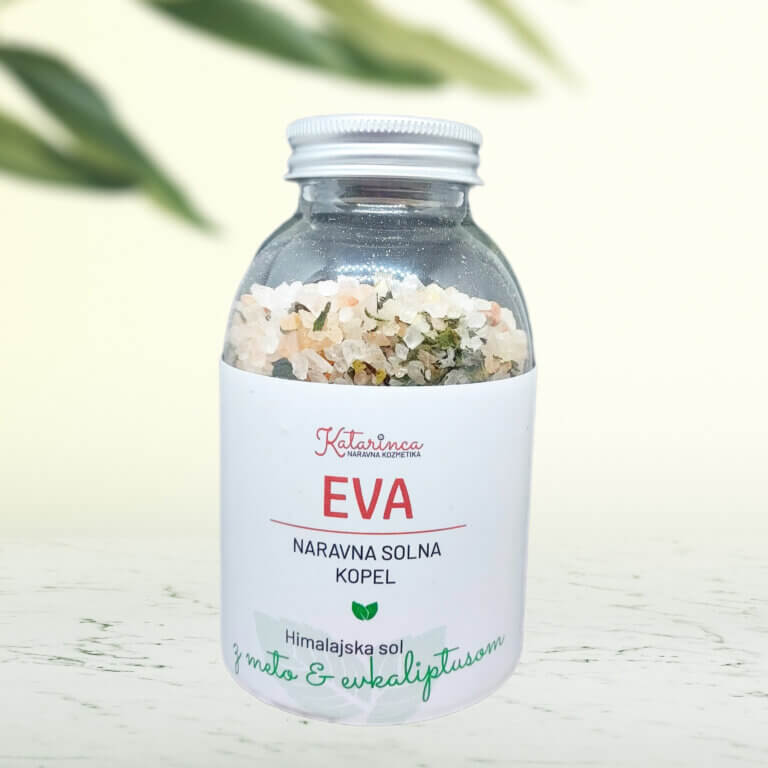 Katarinca slovenska naravna kozmetika naravna solna kopel himalajska sol meta evkaliptus