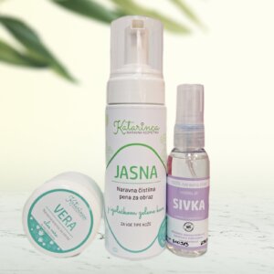 Set izdelkov za osnovno nego obraza (čistilna pena+vlažilna krema za obraz+tonik za obraz)