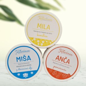 Set izdelkov za nego telesa (maslo+piling+magnezijeva krema)